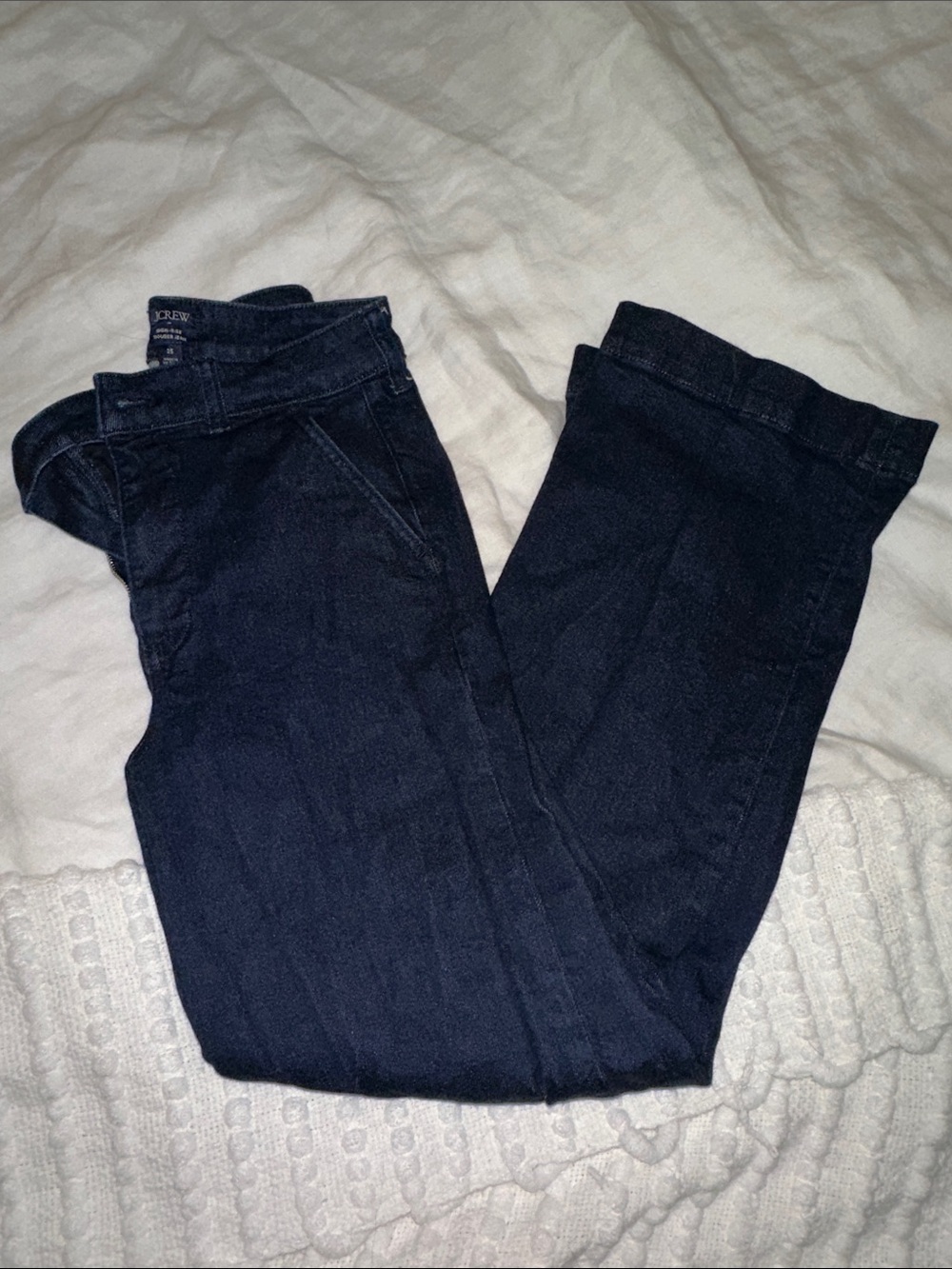 J. Crew Women's Dark Navy High Rise Trouser Jeans